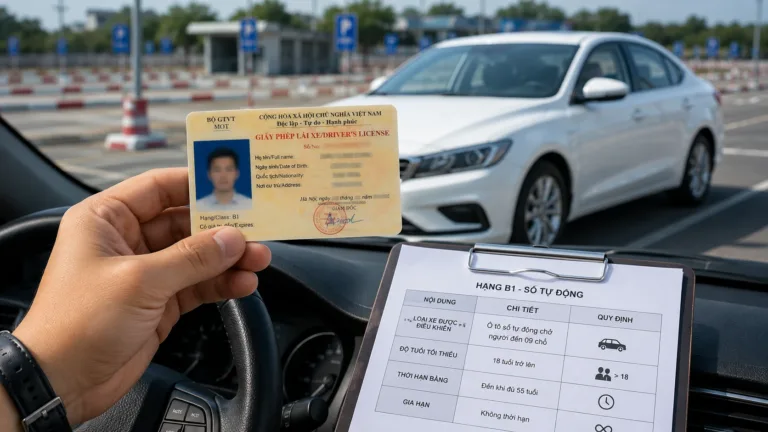 Bằng lái xe ô tô B1 là gì? Phân hạng, thời hạn và quy định mới 2026