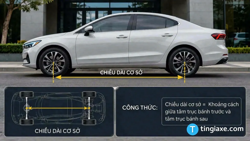 Chiều dài cơ sở xe ô tô là gì? Ý nghĩa, công thức tính và quy định