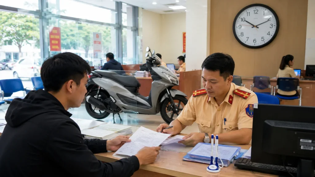 Đăng ký xe máy có làm thứ 7 không? Lịch và giờ làm việc 2026