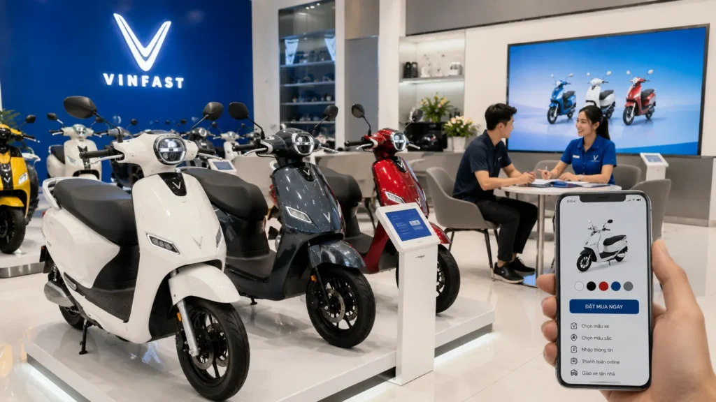 Mua xe máy điện VinFast ở đâu chính hãng? Danh sách showroom và cách đặt mua online