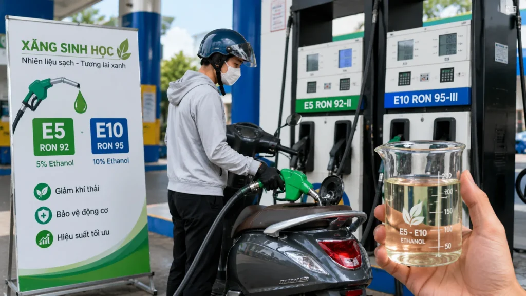 Xăng sinh học là gì? Phân biệt E5, E10 và giá xăng E5 RON 92 mới nhất