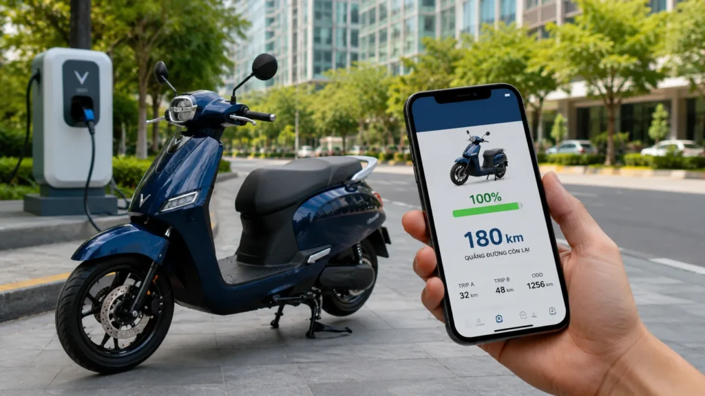 Xe máy điện VinFast đi được bao nhiêu km một lần sạc?