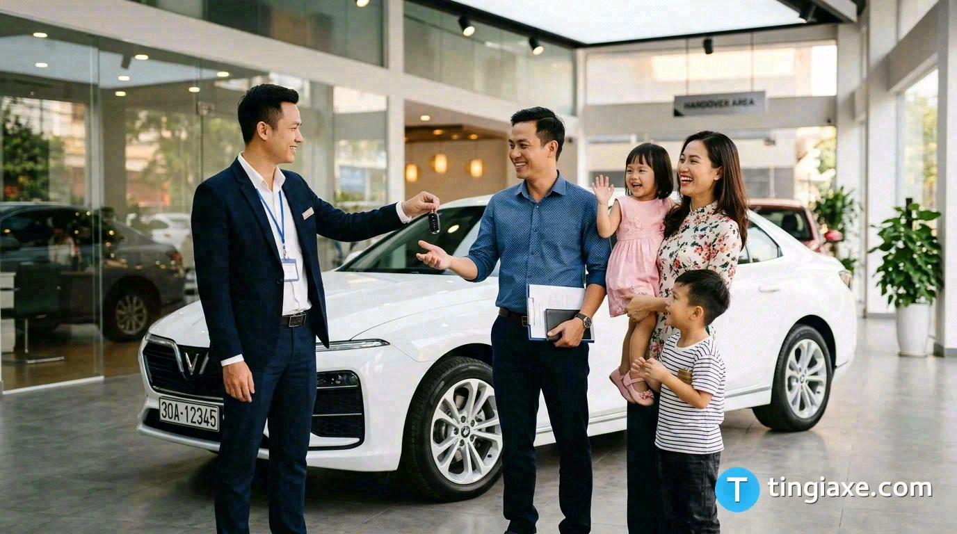 Lễ bàn giao xe Hyundai Accent mới cho khách hàng tại đại lý chính hãng Việt Nam