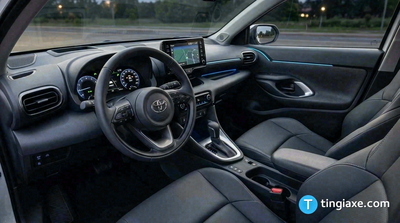 Không gian nội thất hiện đại và trang bị công nghệ trên Toyota Yaris Cross 2026