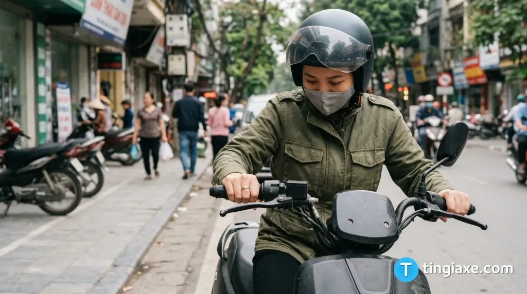 Nhả tay phanh và kiểm tra tay ga khi xe máy điện vặn ga không chạy