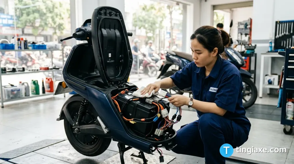 Bảo dưỡng định kỳ xe máy điện giúp hạn chế mã lỗi phát sinh